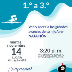 1er Ciclo Extraclases Natación 1°a 3° Grado