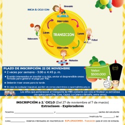 2do Ciclo de Actividades Transición